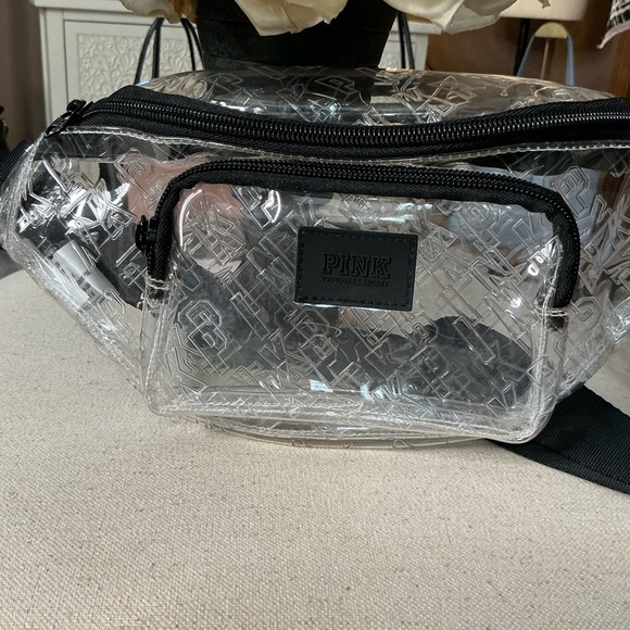 PINK Victoria's Secret Clear Belt Bag with Black Accents - Picture 6 of 9